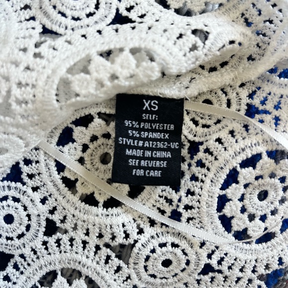 Vici 2 piece Paola Crochet Scallop Hem Tank Top & Pants summer set - Picture 5 of 5